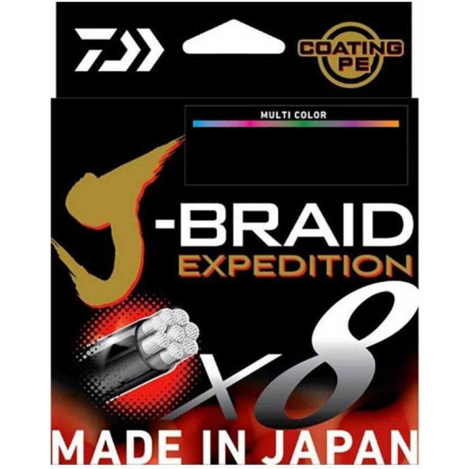 Леска DAIWA J-BRAID EXPEDITION×8E 0.16mm-300m MULTI COLOR 12552-116